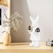Ceramic Bunny Easter Decor,Table Rabbit Easter Decorations,Spring Bunnies Decoration Statue Figurine for Home Farmhouse(Gold and Silver Eggs-Big)